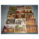 (15) Antique NATIVE AMERICAN Related Postcards