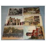 (6) Antique POLICE & FIRE Dept. Postcards