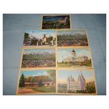 (7) Antique UTAH Postcards