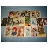 (20) Antique PHOTO STYLE Postcards