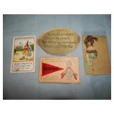 (4) Antique NOVELTY TYPE Postcards
