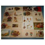 (20) Antique THANKSGIVING DAY Postcards