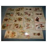 (19) Antique THANKSGIVING DAY Postcards