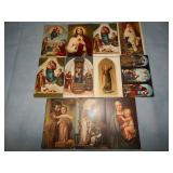 (10) Antique CHROMOLITHOGRAPH RELIGOUS Postcards