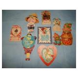 (8) Vintage Valentines Day Moveable Postcards