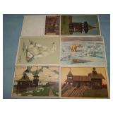 (6) Vintage Assorted Russian Postcards
