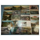 (20) Antique RAILROAD RELATED Postcards