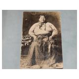 Antique Native American 480lb Woman RPPC