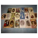 (20) Antique ROMANCE Postcards