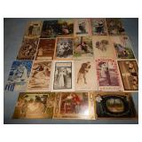 (21) Antique ROMANCE Postcards