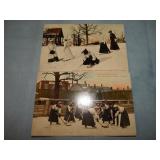 (2) c.1908-09 CANADA WOMEN HOCKEY/SNOWSHOEING PC's