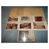 (9) Antique RR Postcards w/ Freights
