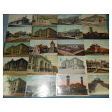 (20) Antique RAILROAD DEPOT Postcards