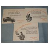 (3) RARE Model 'A' Service Postcards