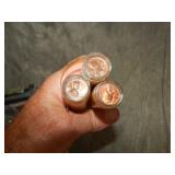 3 Rolls UNCIRCULATED 1964 P Cents
