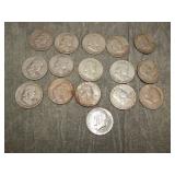16 Franklin & Kennedy 90% SILVER Half Dollars