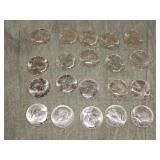 20 UNCIRCULATED 1964 Silver Kennedy Half Dollars