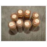 8 Rolls of 1963 d UNCIRCULATED Cents