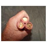 3 UNCIRCULATED !! Rolls of 1957 D Cents