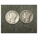 Pair of 1921 Mercury Dimes (BETTER DATES)