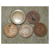 1863, 74, 75, 78, 79 Indian Head Cents
