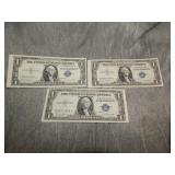 3 1935 SILVER Certificates Mint to me U Grade