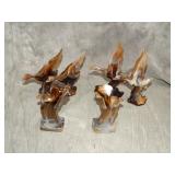 NOS Imperial Caramel Slag Horses & Ducks