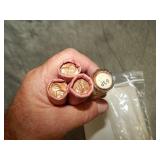 3 Unc rolls of 1965 P & 1 1963 P Cents