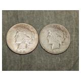 1922 S&D Peace SILVER Dollars