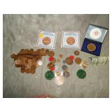 Lg Group of Foreign Coins etc..