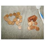 Pile of UNC 1950's UNC cents and OTHERS