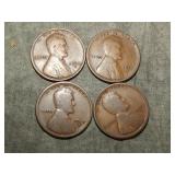 1910 S, 11 S, 13 S, 14 S LIncoln Cents
