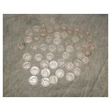 50 Mercury SILVER Dimes most earlier dates