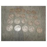 20 Walking Liberty SILVER Dollars MOST EARLY