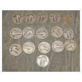 16 Standing Liberty SILVER Quarters