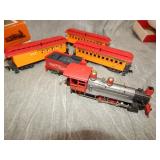 Tyco Santa Fe & Disneyland RR Locomotive & cars