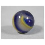 Akro Agate Blue Egg Yolk Corkscrew Marble 0.608'
