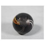 Black Base Banded Indian Lutz Marble 0.596'