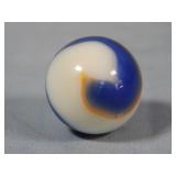Akro Blue/Yellow/White Corkscrew Marble 0.763'