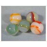 (5) Peltier Multi-Color Pee Wee Marbles 0.5'