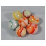 (7) Peltier Multi-Color Pee Wee Marbles 0.5'