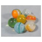 (7) Vtg Assorted Interesting Pee Wee Marbles