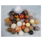 (32) Vintage Stone Agate Marbles