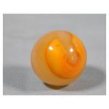 Akro Agate Mustard Yellow Corkscrew Marble 0.619'
