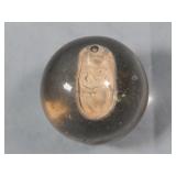 c. 1880's BABY IN BASKET Sulfide Marble 2.030'