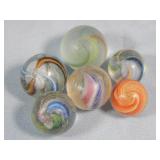 (6) Variety of German Handmade Marbles