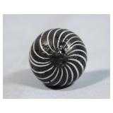 Antique German CLAMBROTH Black Marble 0.721'