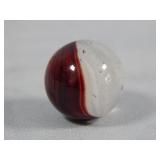 Akro Agate Clear Base Oxblood Patch Marble 0.619'