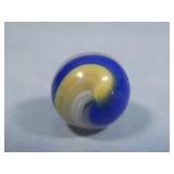 Akro Agate Blue & Yellow Popeye Marble 0.635'