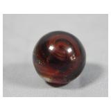 Akro Agate Oxblood Snake Corkscrew Marble 0.592'